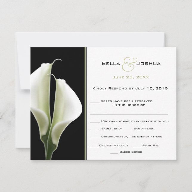 Lirios Calla RSVP (Anverso)