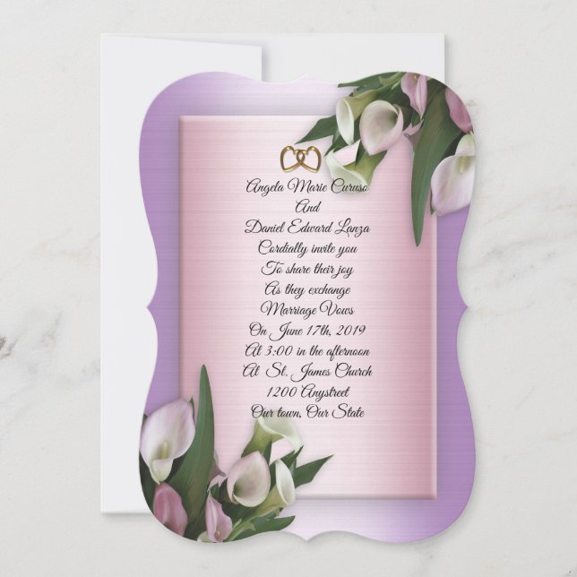 Lirios de la invitación a la boda (Anverso)
