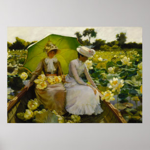 Lirios de Loto, Arte de Charles Curran