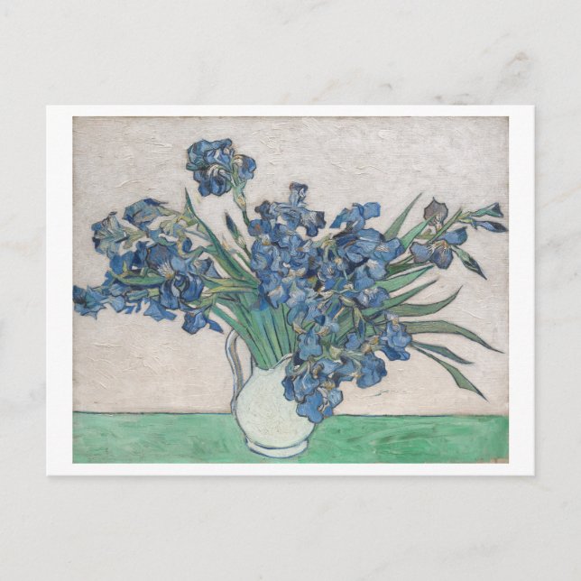 Lirios por Vincent Van Gogh Tarjeta Postal Floral (Anverso)