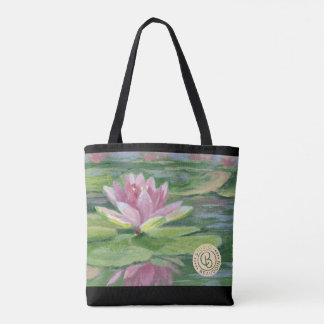 Lirios rosados, cojines de lirio, la bolsa de asas