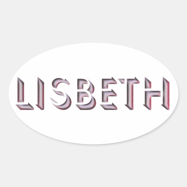 Lisbeth pegatina (Anverso)