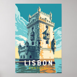 Lisboa Portugal Torre de Belém Arte de Viaje Vinta