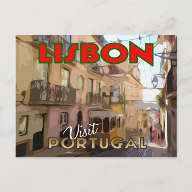 Lisboa, Portugal. Una tarjeta de la serie Visita.. (Anverso)