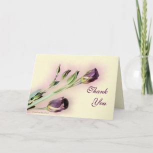 Lisianthus le agradece tarjeta en blanco