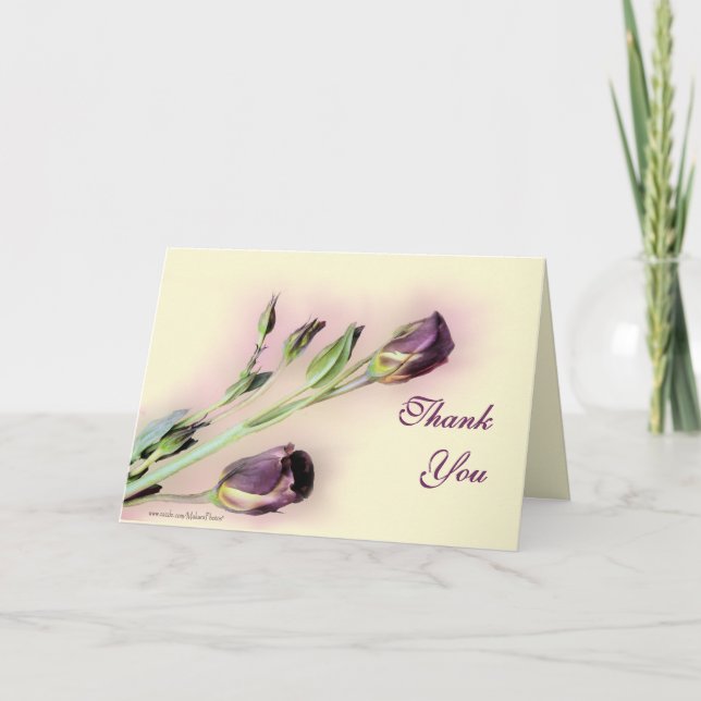 Lisianthus le agradece tarjeta en blanco (Anverso)