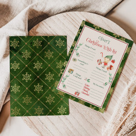 Lista de deseos de Navidad plantilla