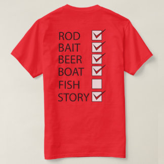 Lista de desprotección de pesca masculina camiseta