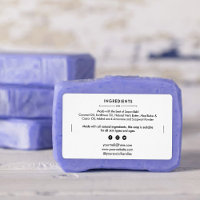 Lista de ingredientes de barra de jabón Pegatina d