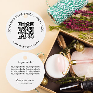 Lista de ingredientes de producto Etiqueta comerci