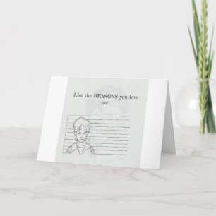 Lista de las razones: tarjeta de saludo