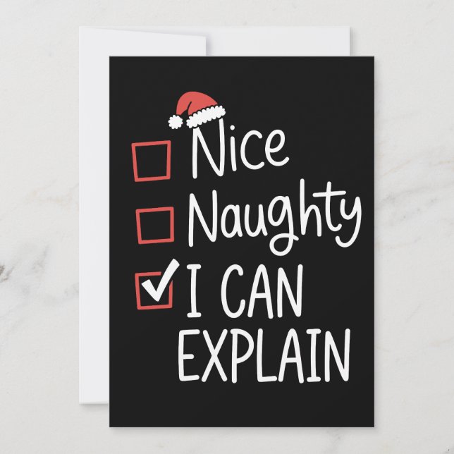 Lista de Navidad Bonito Travieso Puedo Explicar Na (Anverso)