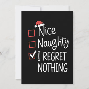 Lista de Navidad Santa No Me Arrepiento de Nada Bo