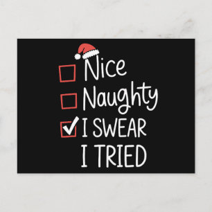 Lista de Navidad Xmas Bonito Travieso Juro que lo