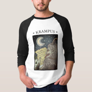 LISTA DE NOCHE DE KRAMPUS, CAMISETA DE MANGUITO DE