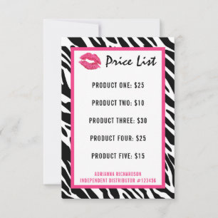 Lista de Precios de Distribuidor de Labiales Zebra