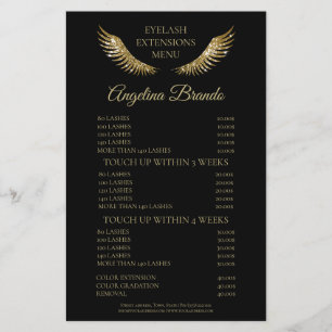 Lista de precios de las extensiones Eyelash de lat
