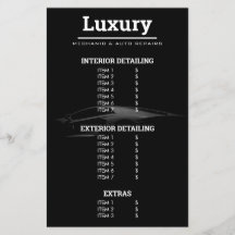 Lista de precios de lavado de coches de desactivac