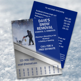 Lista de precios de remoción de nieve para manteni