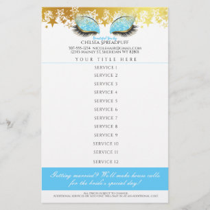 lista de precios de salón de artista de maquillaje