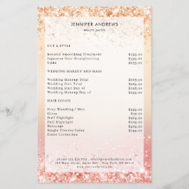 Lista de precios de salón moderno con brillo Flyer