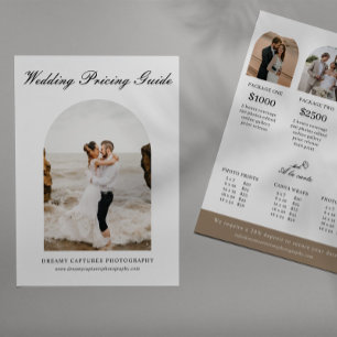 Lista de Precios de Sesión de Fotografía de Boda c