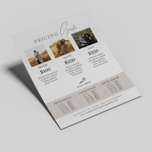 Lista de Precios de Sesión de Fotografía de Fotógr