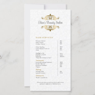 Lista de precios del marco dorado de Damask blanco
