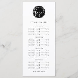 Lista de precios del menú Logo