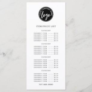 Lista de precios del menú Logo