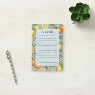 Lista de tareas de cítricos Bloc de notas botánico