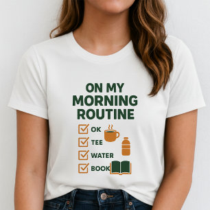 Lista de verificación de rutina matutina; Camiseta