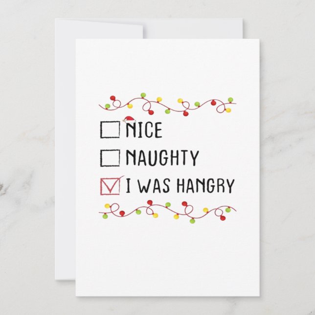 Lista divertida de Navidad de Nice Naughty estaba  (Anverso)