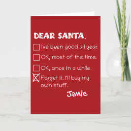 Lista divertida de Navidad Querido Santa He Sido B