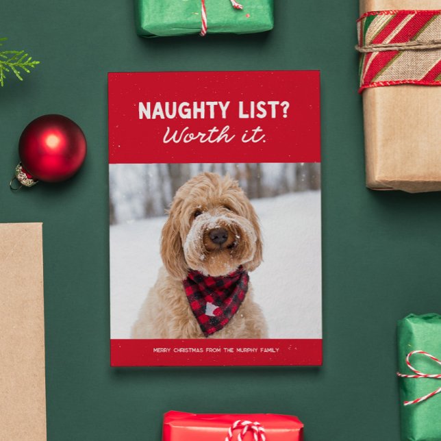 Lista traviesa divertida linda roja Navidad (Subido por el creador)