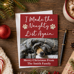 Lista Traviesa Divertida Perro Navidad Foto Person
