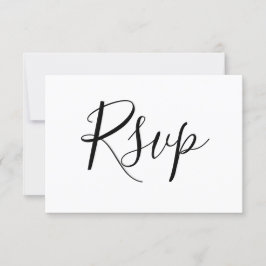 Listas Blancas RSVP De Script Simple Para Boda