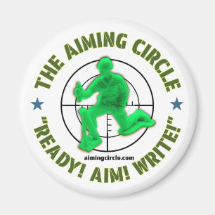 "¡Listo! ¡Apunten! ¡Escribe!" imán