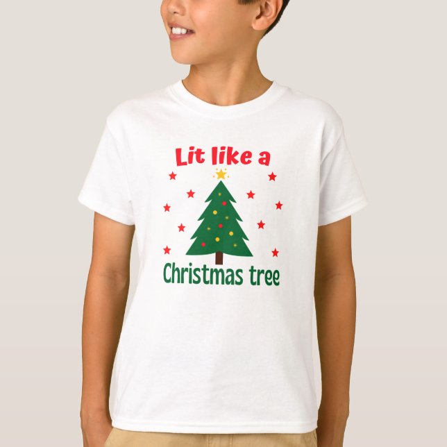 Listo Como Una Camiseta De Navidades De Árbol De N (Anverso)