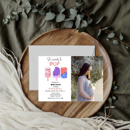 Listo para abrir Posicle baby ducha Invitación