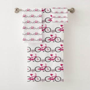 Listo para andar en bicicletas rosadas