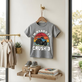 Listo para Aplastar 3 Camiseta de Cumpleaños de Ca