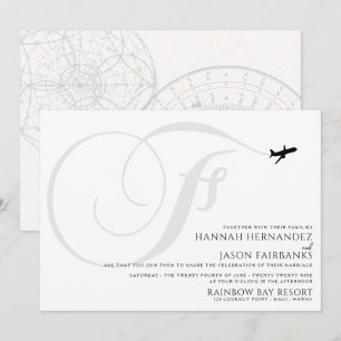 Listo para despegar de la invitación a la boda ini