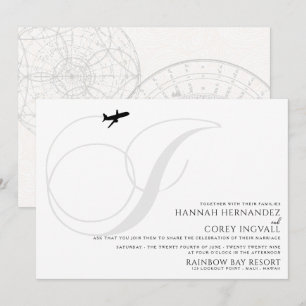 Listo para despegar Invitación a la boda inicial