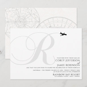Listo para despegar la invitación a la boda inicia