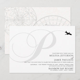 Listo para despegar la invitación a la boda inicia