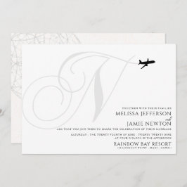 Listo para despegar N Invitación a la boda inicial