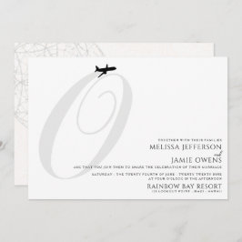 Listo para despegar o invitación a la boda inicial