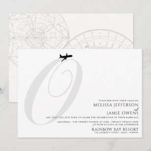 Listo para despegar o invitación a la boda inicial