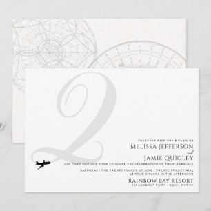 Listo para despegar Q Invitación a la boda inicial